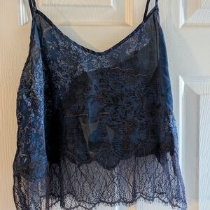 Wilfred Midnight Blue Lace Camisole (Cropped)